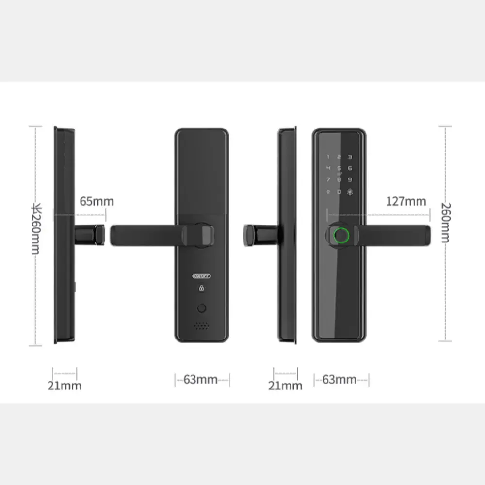 Încuietoare inteligentă B2 Culoare Negru – imaginea 3