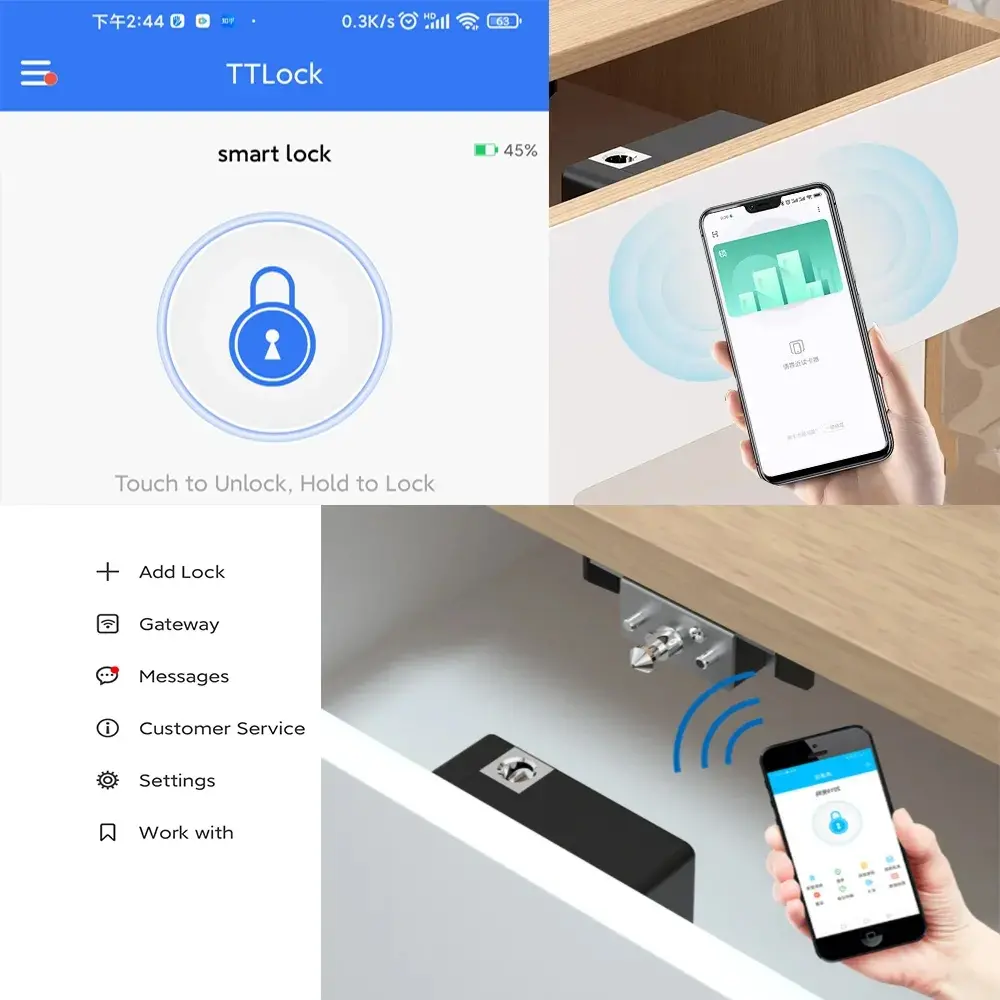 INCUIETOR MOBILIER RFID TTLOCK Culoare Negru – imaginea 2