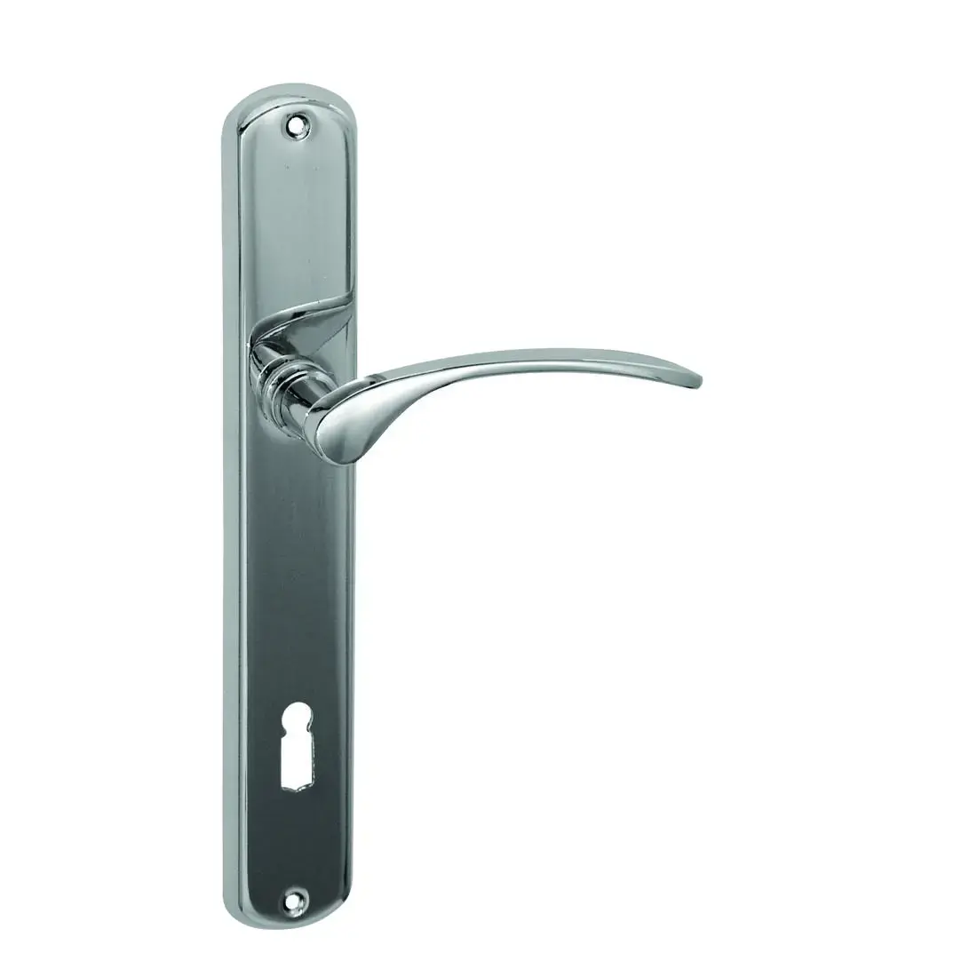 SOFIA plate handle, chrome, 90 plate, cylinder hole