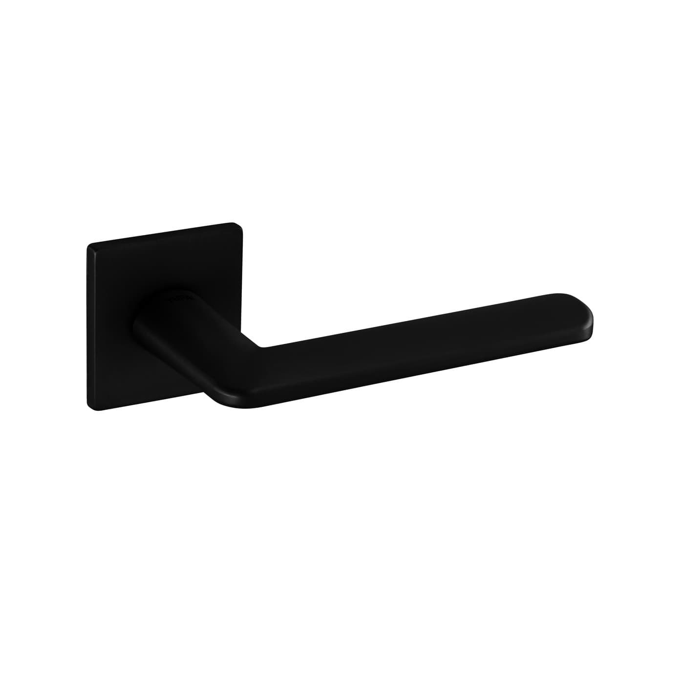 Mâner Tupai ELIPTICA 5SQ Finisaj Negru MAT, Rozeta Pătrată, cu cilindru