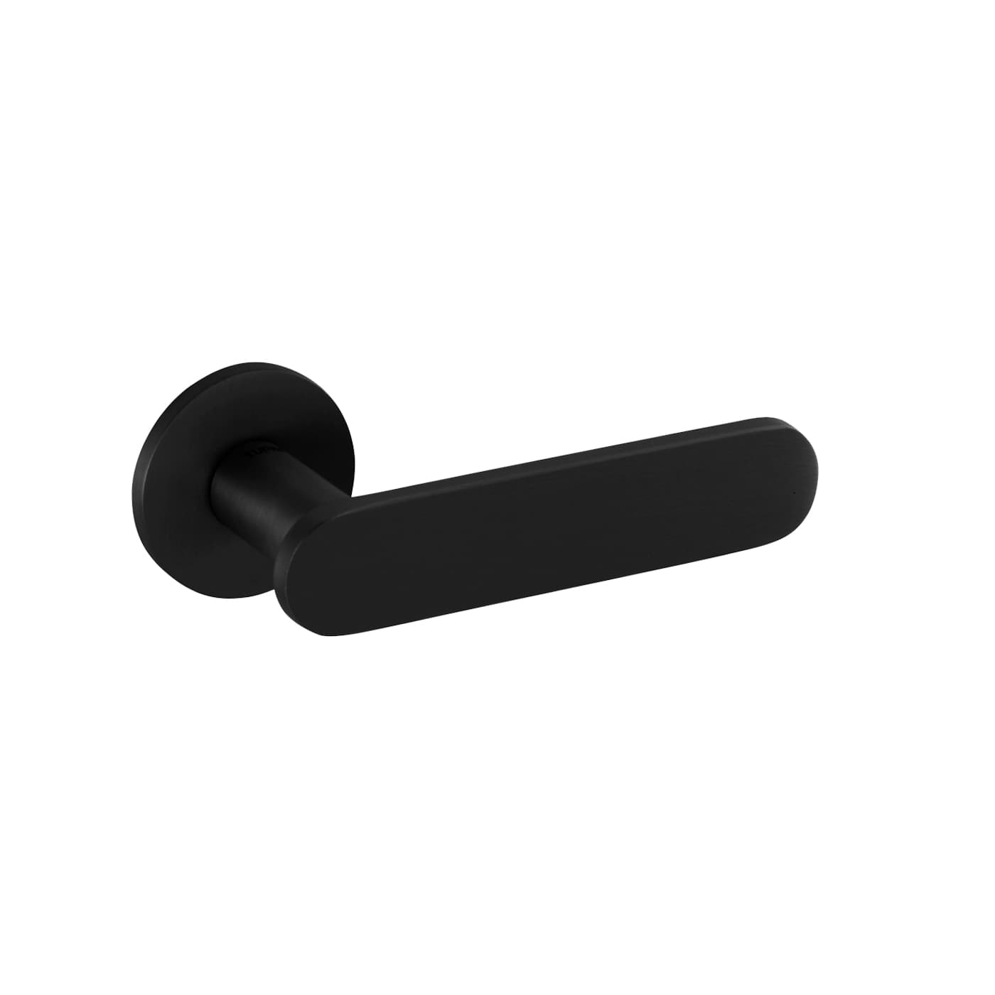 Mâner Tupai NELA 5S Finisaj Negru MAT, Rozeta Rotundă, cu cilindru