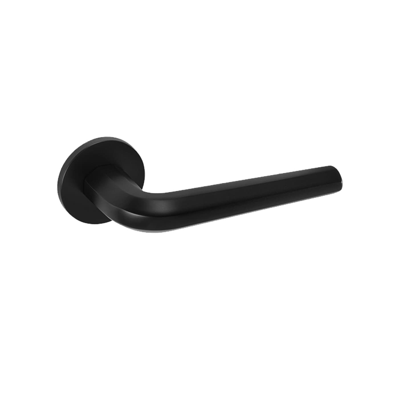Mâner Tupai OCTOGON Finisaj Negru MAT, Rozeta Rotundă, WC